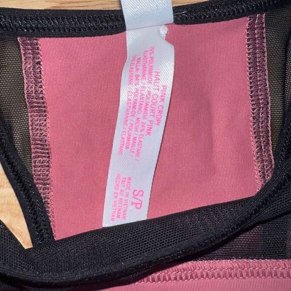 Victoria’s Secret PINK, Pink Crop Top Haut Court Sports Bra, Women’s Small - Picture 5 of 7